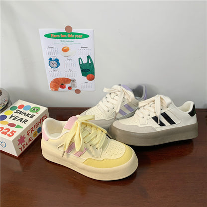 Amelia – Canvas Thick-Soled Casual Sneakers