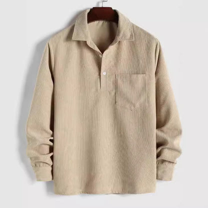 Steve – Men's Loose Corduroy Long Sleeve Shirt