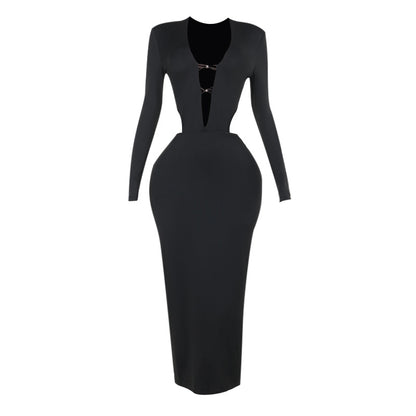 Fashion Personality Bandage Hollow Dress Women