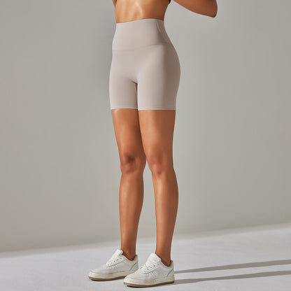 Angela – Women's High Waist Fitness Shorts with Moisture Control