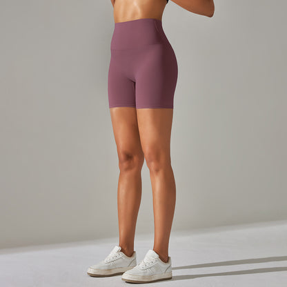 Angela – Women's High Waist Fitness Shorts with Moisture Control