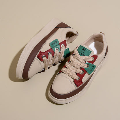 Judith – Korean-Style Comfortable White Platform Sneakers