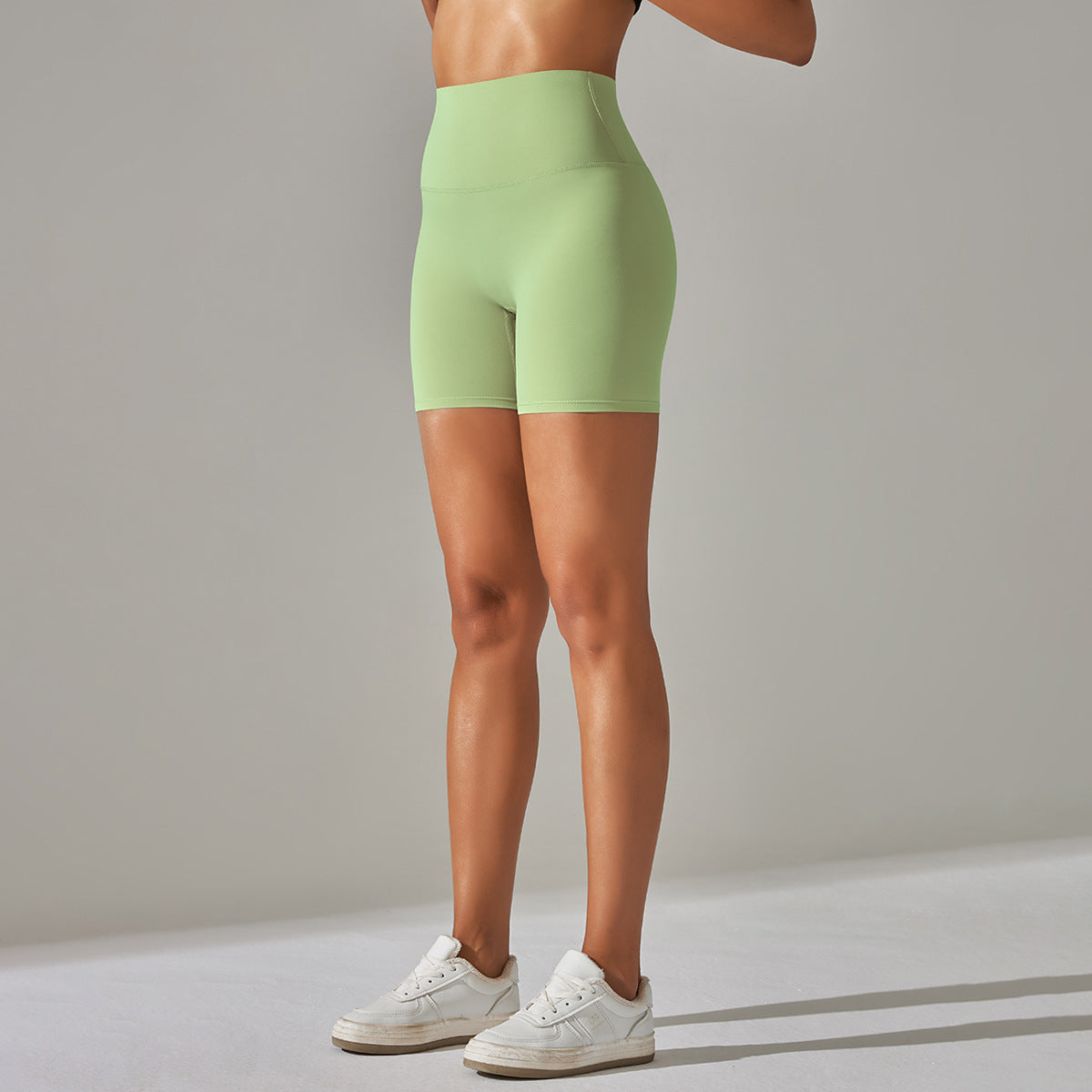 Angela – Women's High Waist Fitness Shorts with Moisture Control