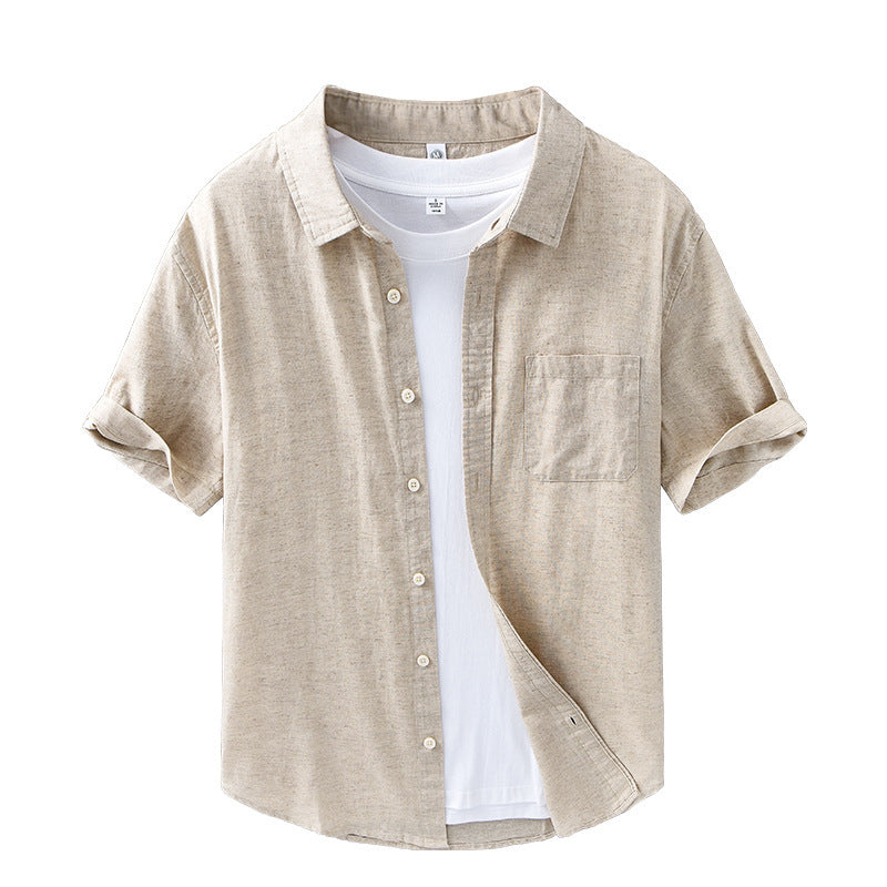Martin – Thin Linen Short Sleeve Shirt