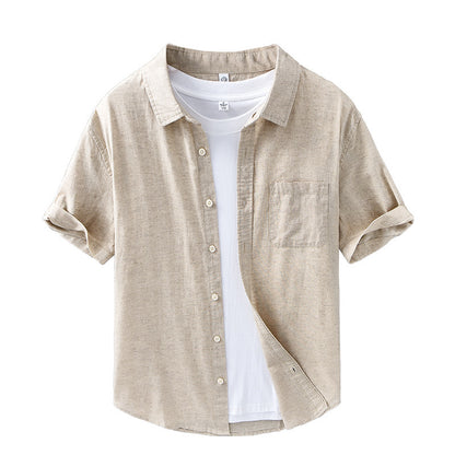Martin – Thin Linen Short Sleeve Shirt