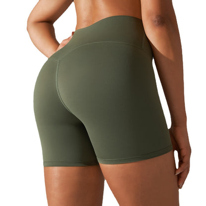 Angela – Women's High Waist Fitness Shorts with Moisture Control