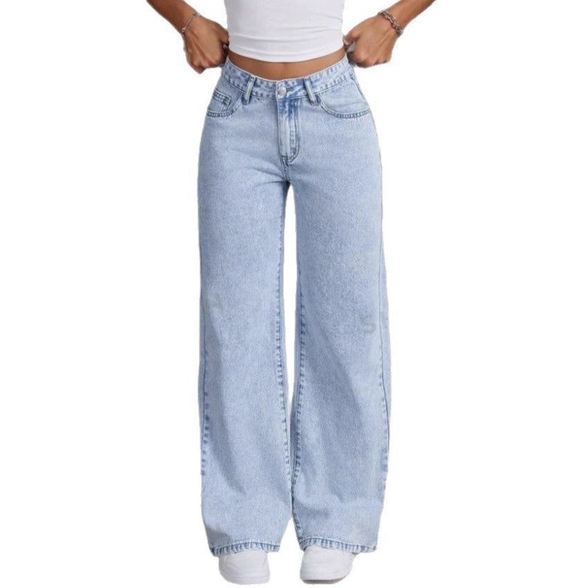 Shirley – Vintage Bow Embroidered Straight Jeans