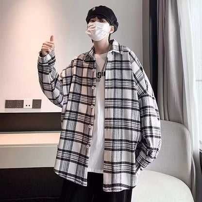 Miles – Fashionable Plaid Long-Sleeved Shirt