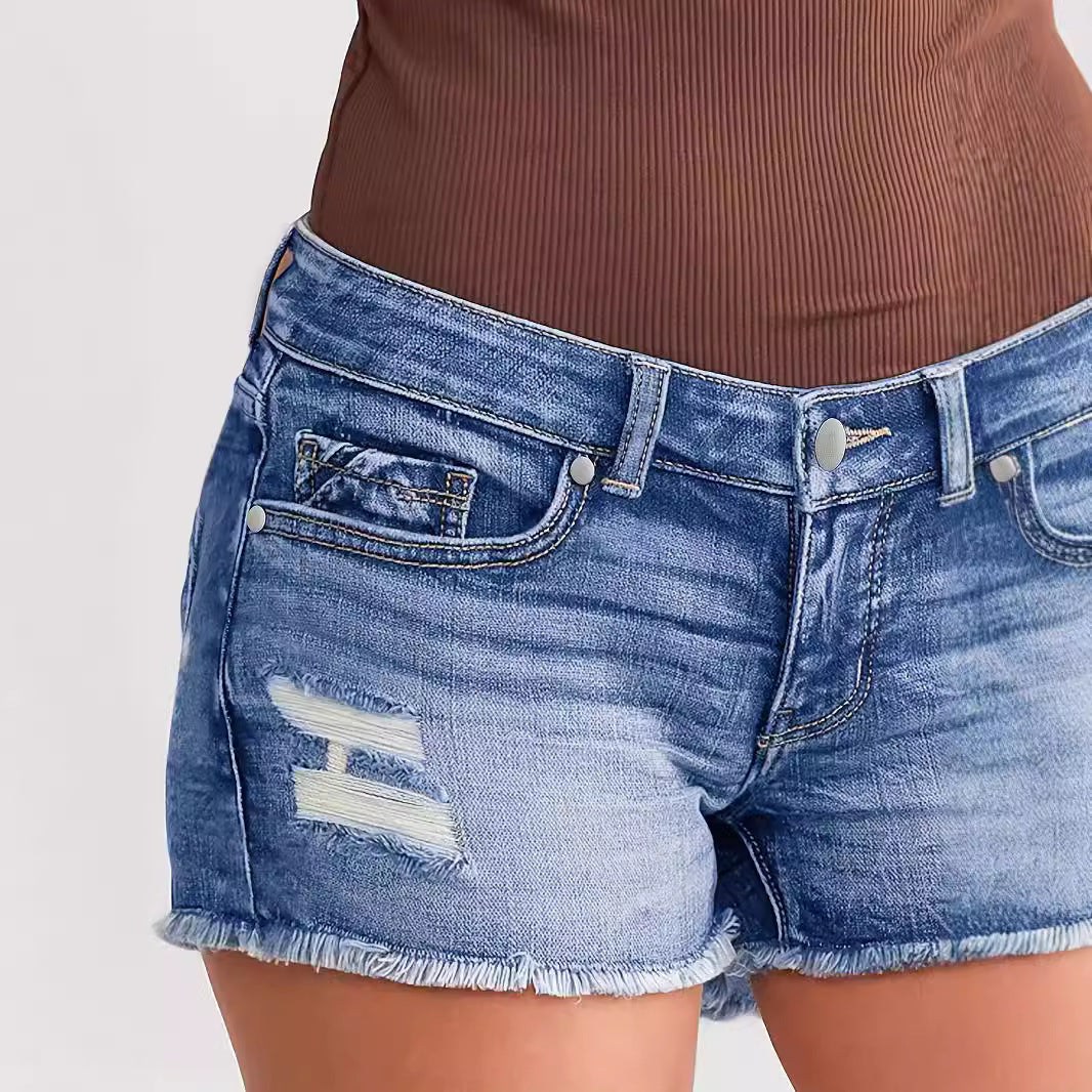 Tracy – Ripped Denim Shorts