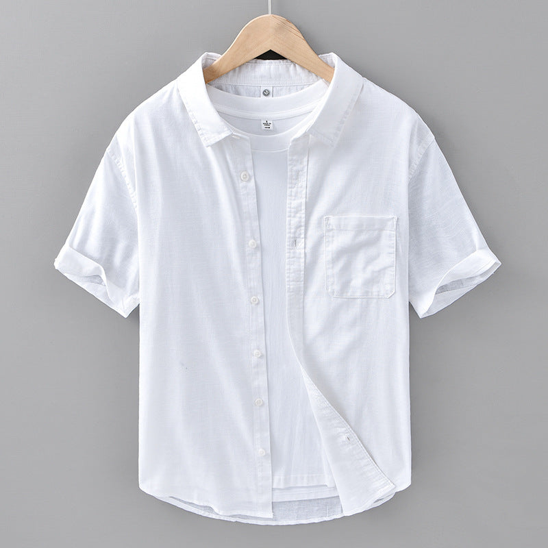 Martin – Thin Linen Short Sleeve Shirt