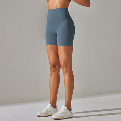 Angela – Women's High Waist Fitness Shorts with Moisture Control