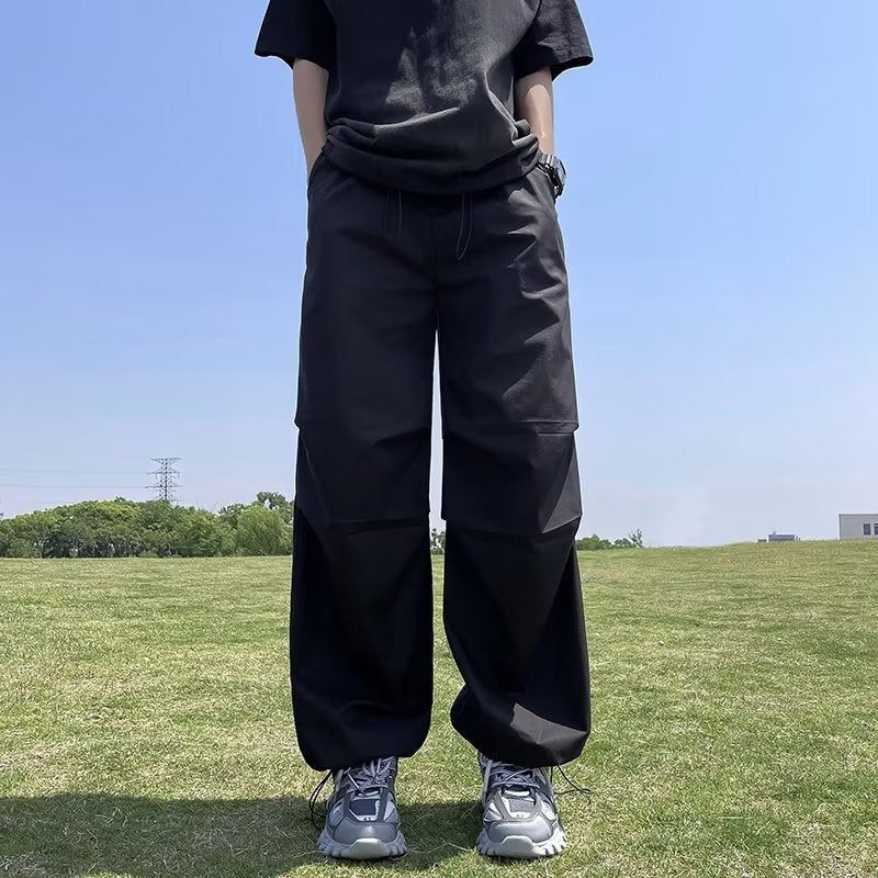 Sean – Casual Parachute Pants with Drawstring