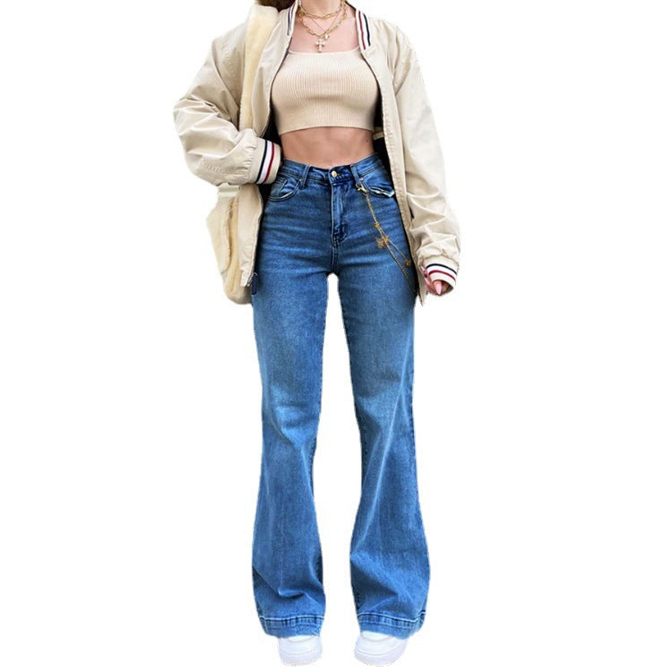 Anne – Women's Mid-Waist Stitching Jeans
