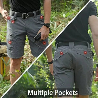 Danny – Multi-Pocket Shorts with Free Belt