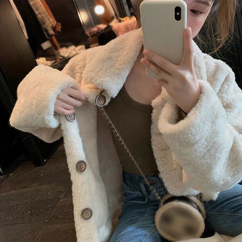 Andrea – Warm Winter Jacket with Faux Fur Hood for Women