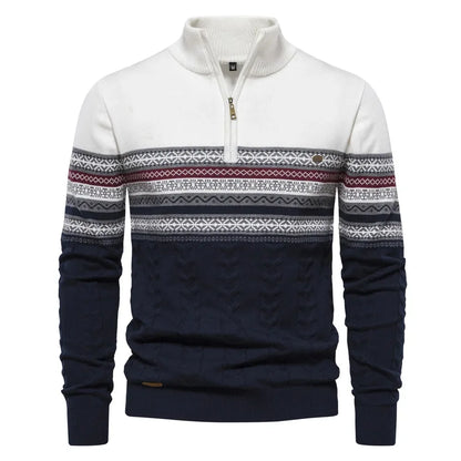 Max – Striped High Neck Pullover for Men