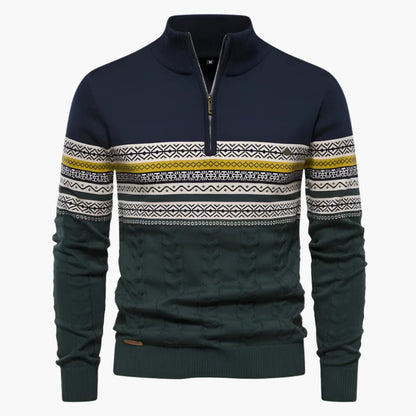 Max – Striped High Neck Pullover for Men