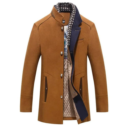 Arthur – Elegant Wool-Blend Coat with Contrast Collar