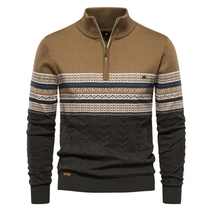 Max – Striped High Neck Pullover for Men