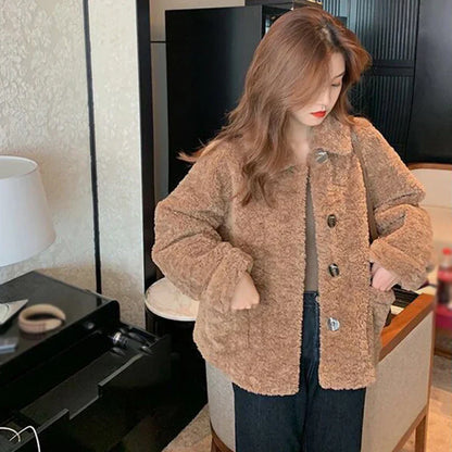Andrea – Warm Winter Jacket with Faux Fur Hood for Women