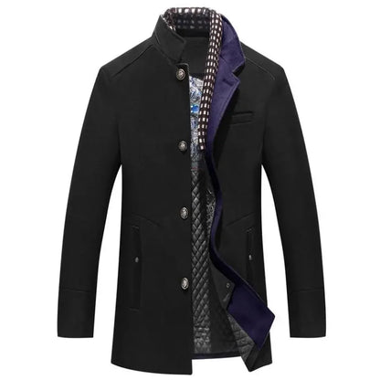 Arthur – Elegant Wool-Blend Coat with Contrast Collar