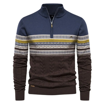 Max – Striped High Neck Pullover for Men