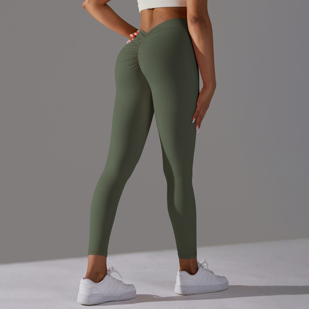 Vanessa – Brushed V Waist Pleated Yoga Pants