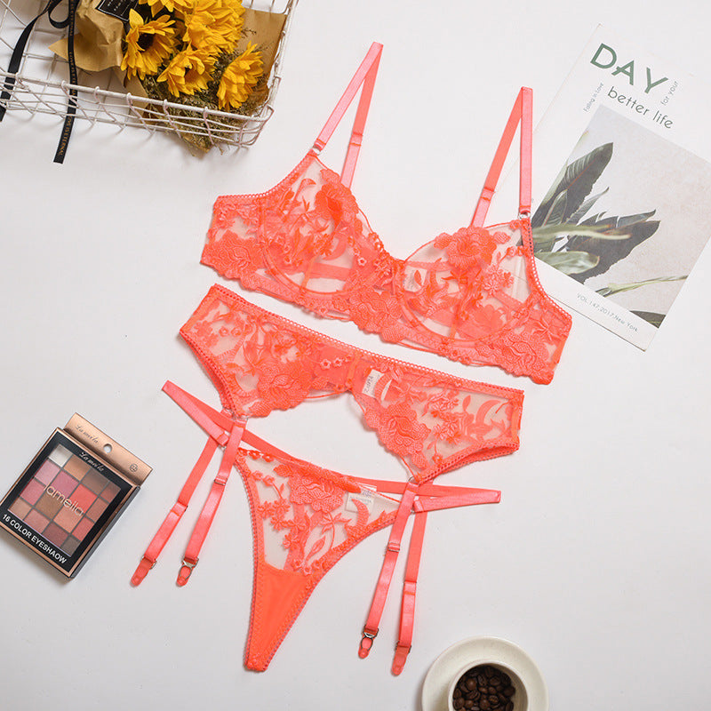 Katie – Lace Lingerie Set with See-Through Cups