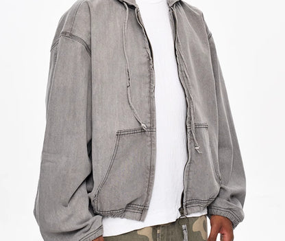Gerald – Casual Loose Denim Zipper Jacket
