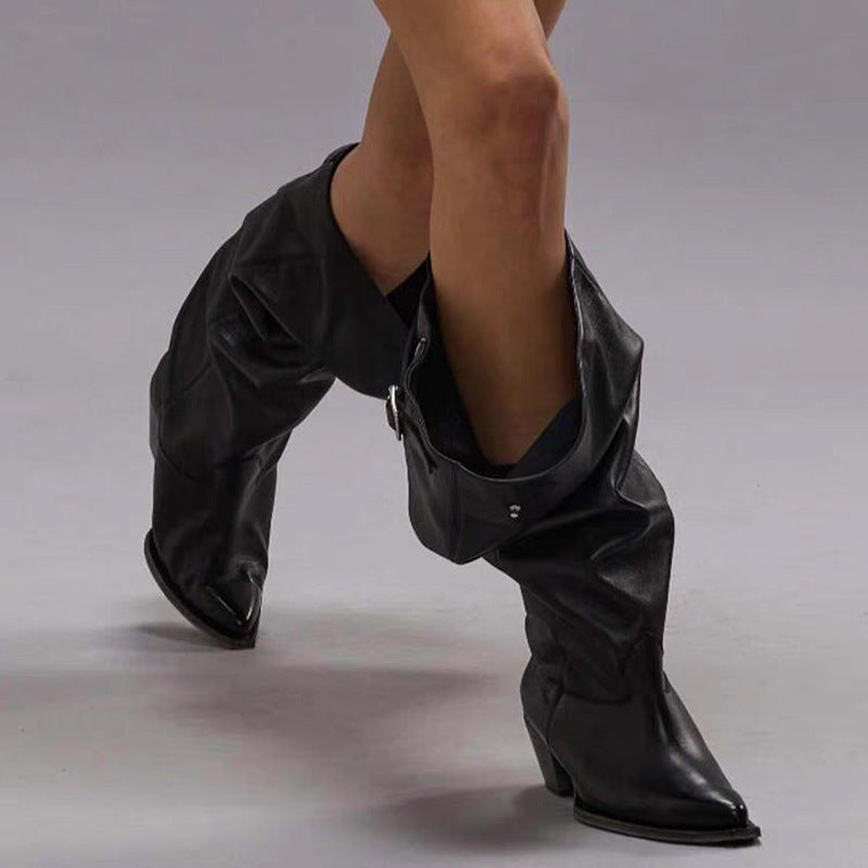 Claire – Chic Pleated Boots