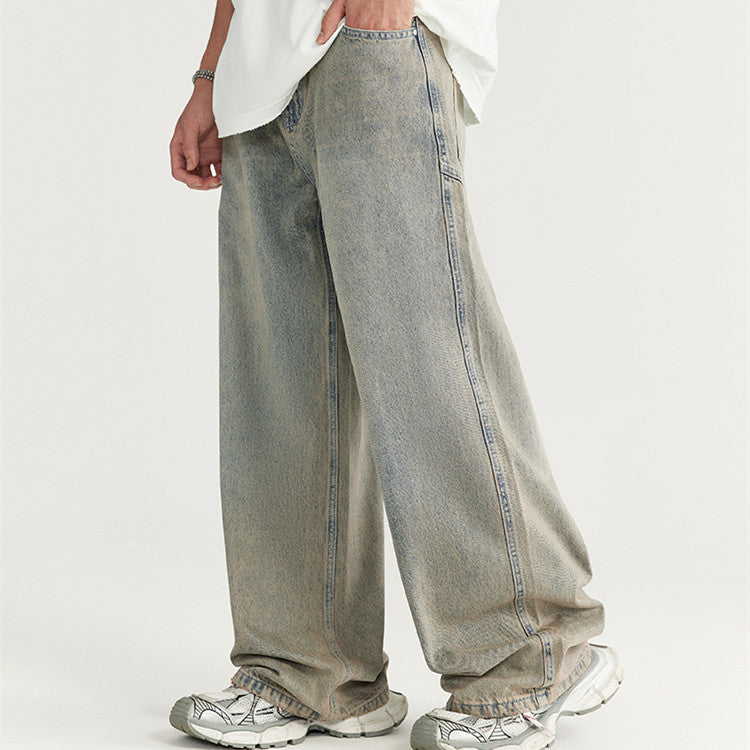 Henry – Men's Loose Light Blue Wide-Leg Jeans