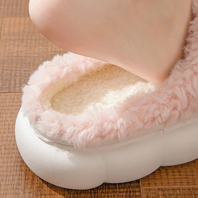 Anne – Cozy Plush Slippers with Bow