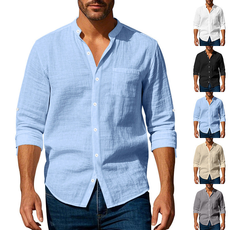 Chris – Casual Men's Linen Pocket Shirt
