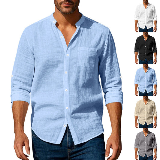 Chris – Casual Men's Linen Pocket Shirt