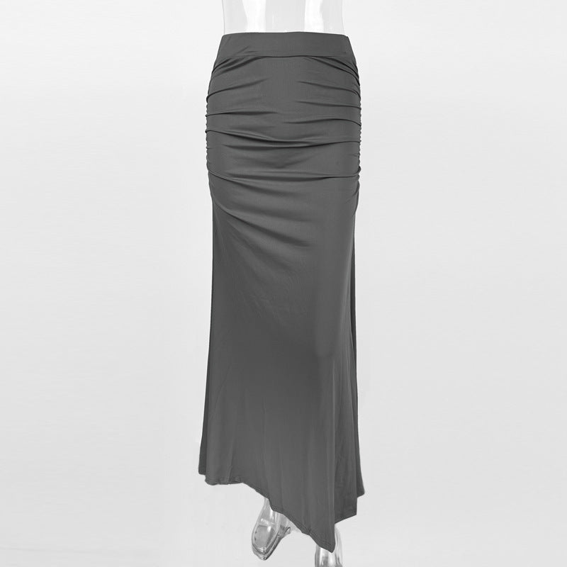 Linda – Sexy Slim Fit Long Dress with Pleated Wide Hem