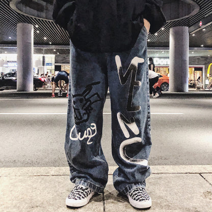 Martin – Hand-Painted Graffiti Anime Jeans