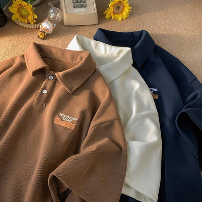David – Retro Men's Polo Shirt with Dots
