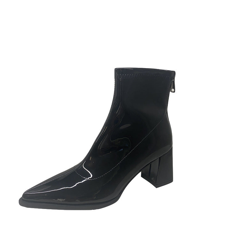 Jean – British Style Chunky Heel Booties