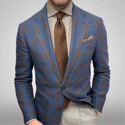 Joseph – Men's Checkered Suit with Classic Lapel