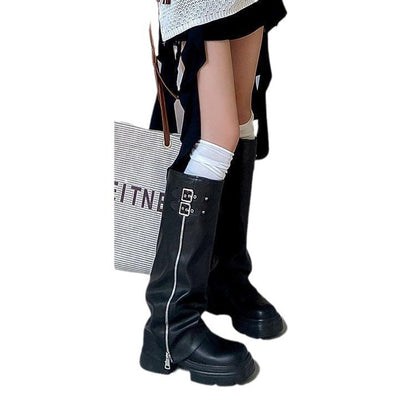 Kelly – Chunky Heel Pantyhose Boots