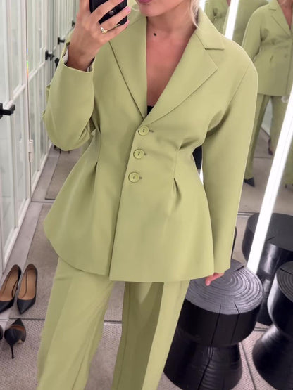 Zoe – Elegant High-Waisted Suit Set