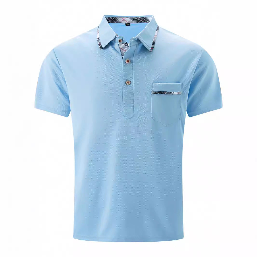 Roger – Casual Men's Polo Shirt with Asymmetric Design