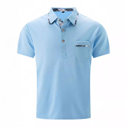 Roger – Casual Men's Polo Shirt with Asymmetric Design