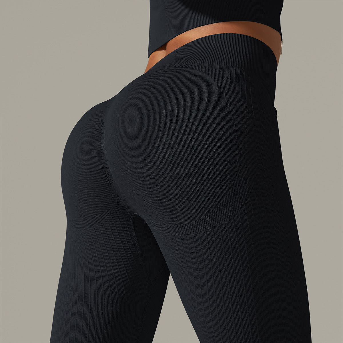 Anna – High Waist Fitness Pants with Stripes