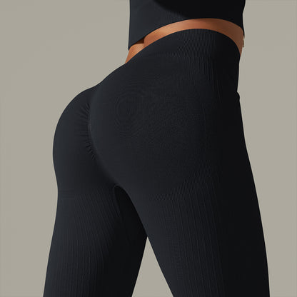 Anna – High Waist Fitness Pants with Stripes