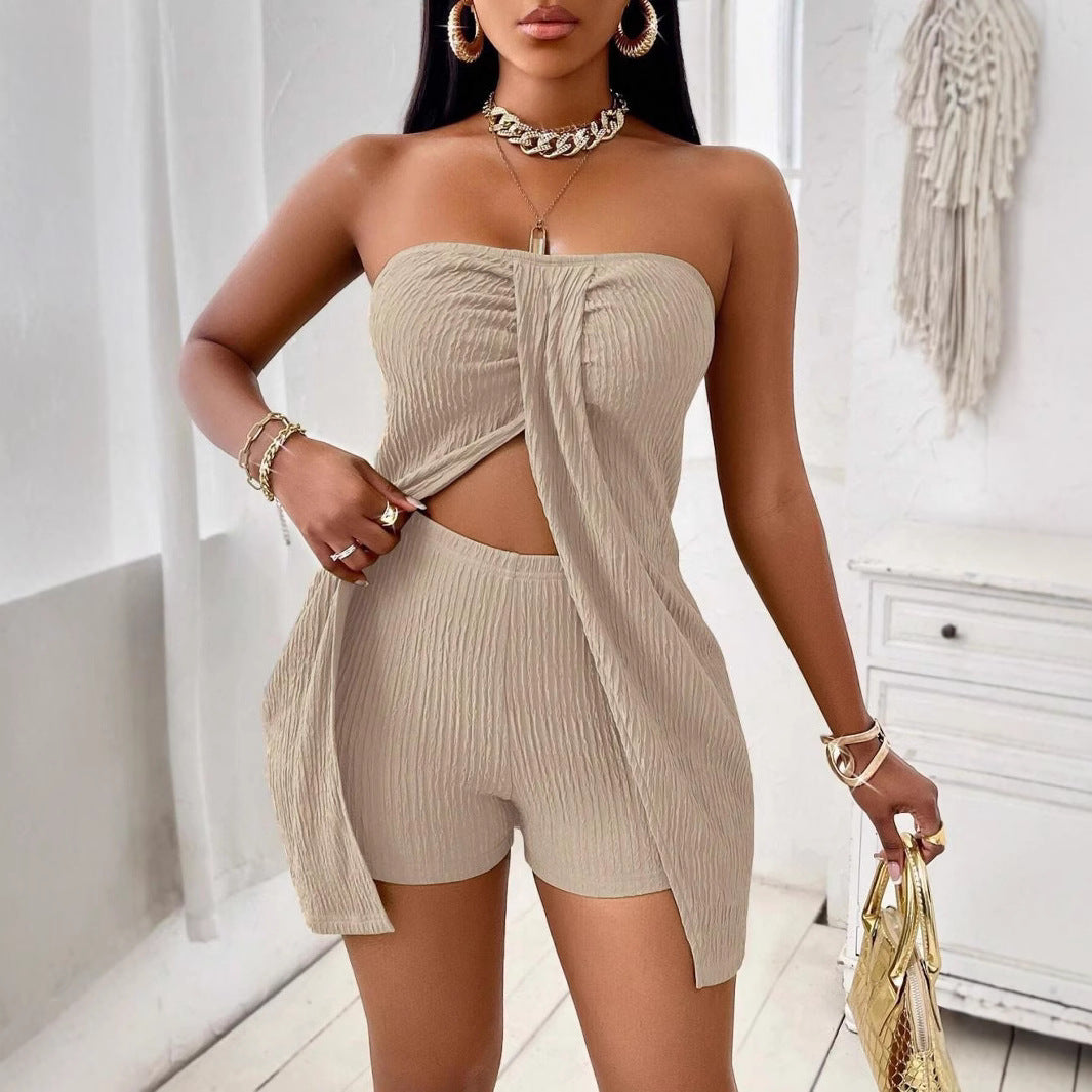 Jane – Strapless Bandeau Top and Shorts Set