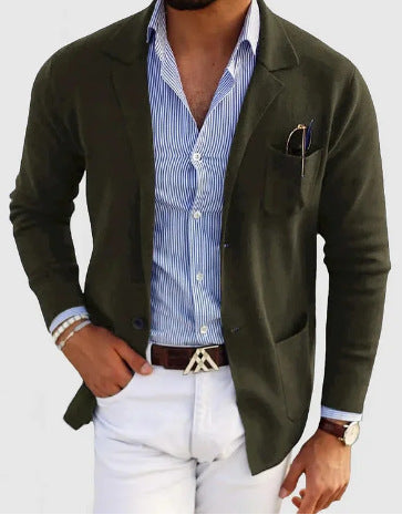 Edward – Men's Spring Printed Double Button Suit Jacket