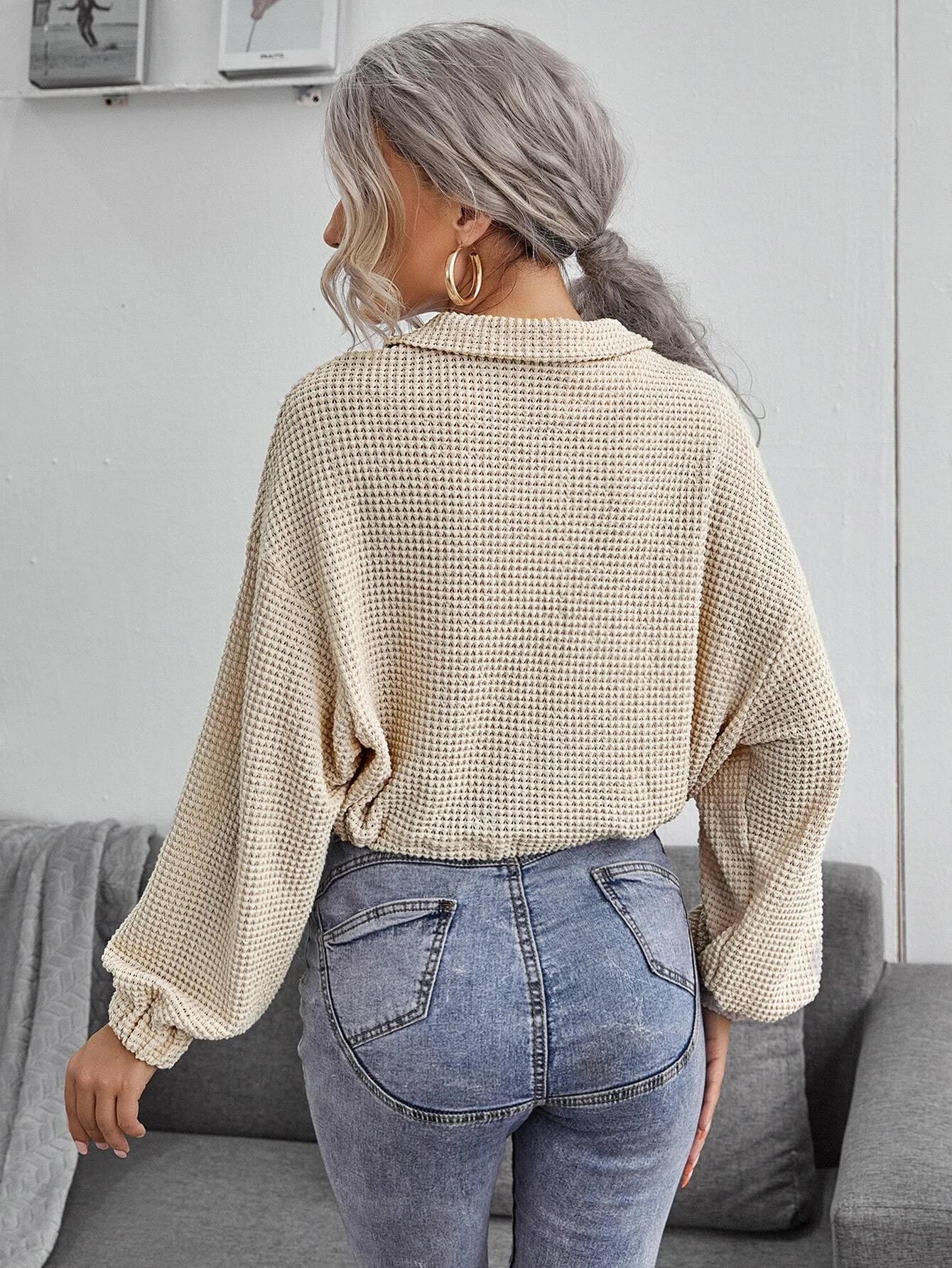 Dean – Zipper Lapel Knit Pullover Polo