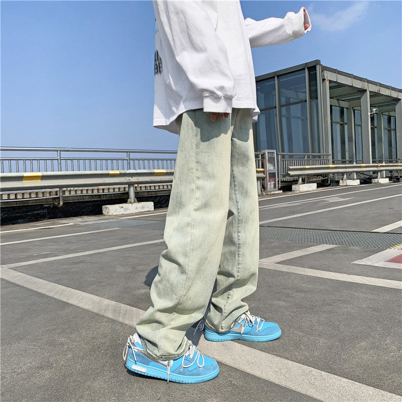 Isaac – Vintage Washed Loose Straight Jeans