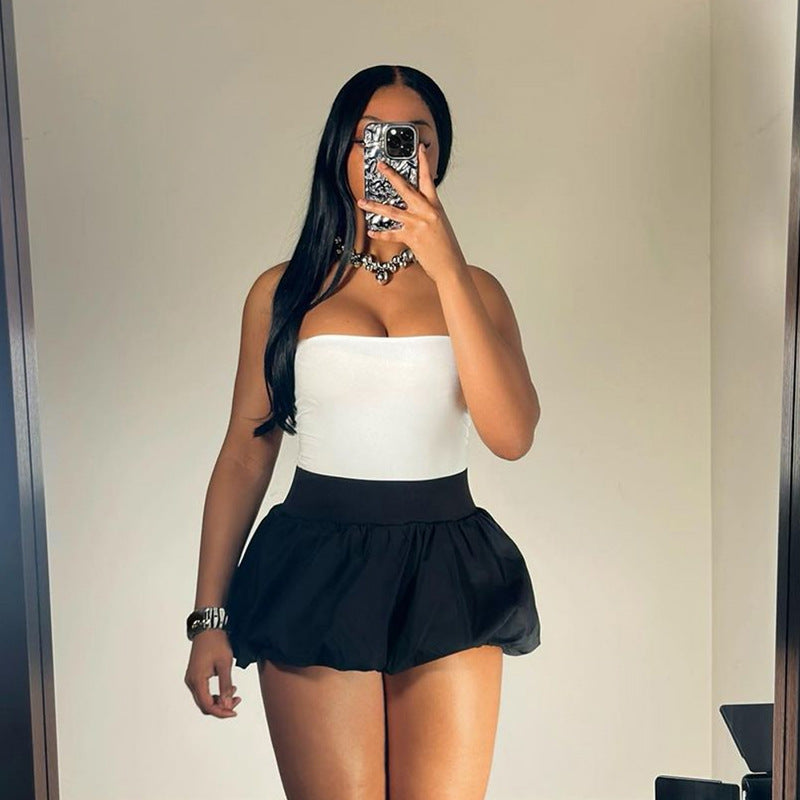 Christina – Puffy High Waist Ultra Short Skirt